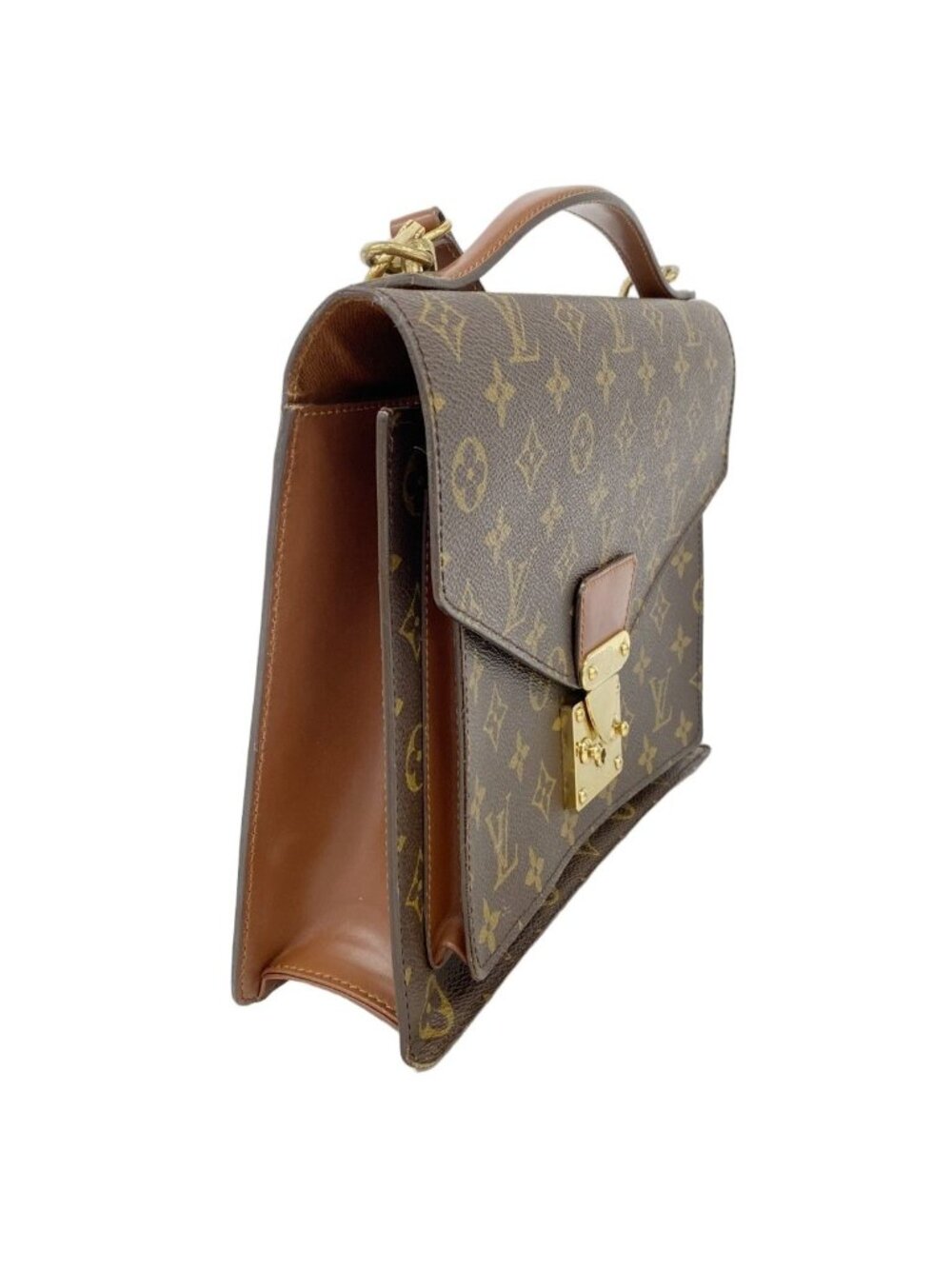 Louis Vuitton Handbag Monogram Monceau 28 Brown 2-Way Bag - Picture 2 of 10